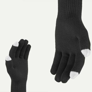 Sealskinz Hanworth Solo Merino Wool Gloves Touchscreen Base Layer Glove, Black